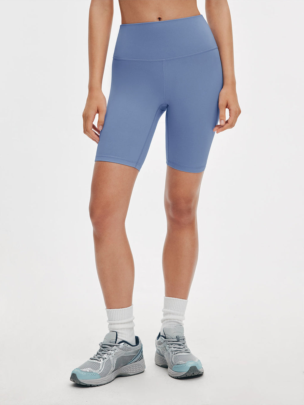 Avenza High Waist Short 8" #Blue Grey