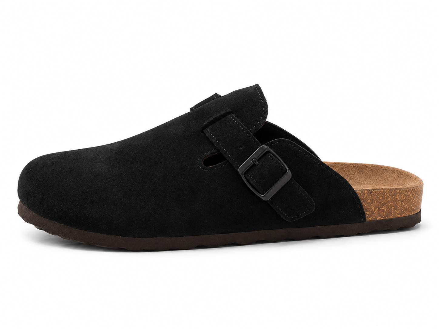 Genuine Suede Clogs #Black