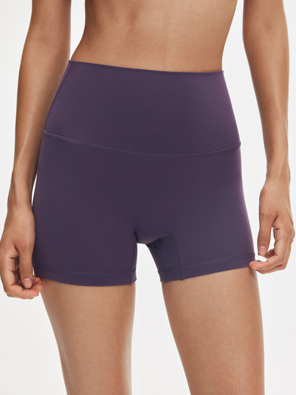 Avenza High Waist Seamless Short 4" #Plum