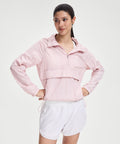 UV Protection Packable Half-Zip Jacket #Light Lilac