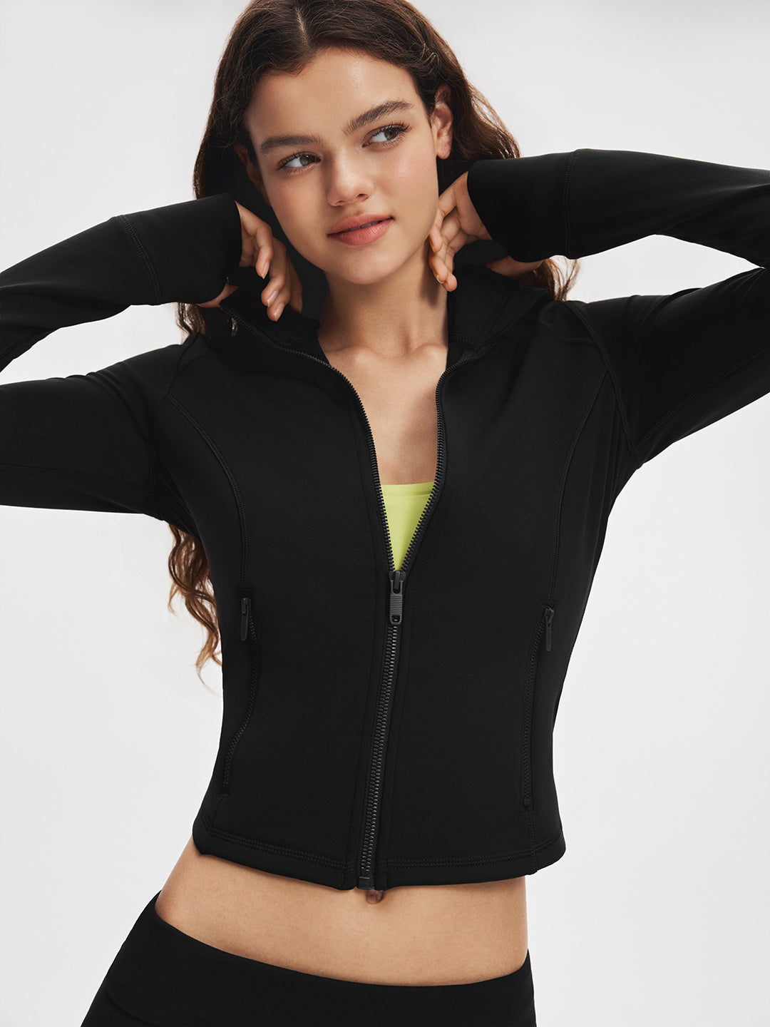 Avenza Fleece Full Zip Jacket #Black