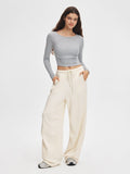 Everyday Soft Adjustable Hem Parachute Sweatpants #Cream