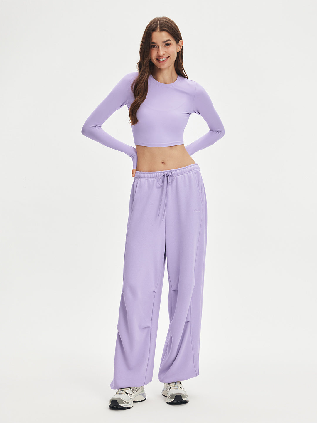 Everyday Soft Adjustable Hem Parachute Sweatpants #Lilac