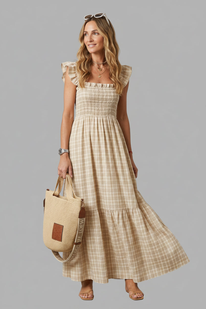 Breezeluxe Plaid Sundress