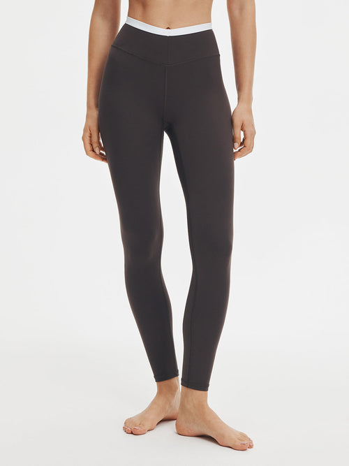 Avenza Contrast V-Waist Legging 25" #Chocolate