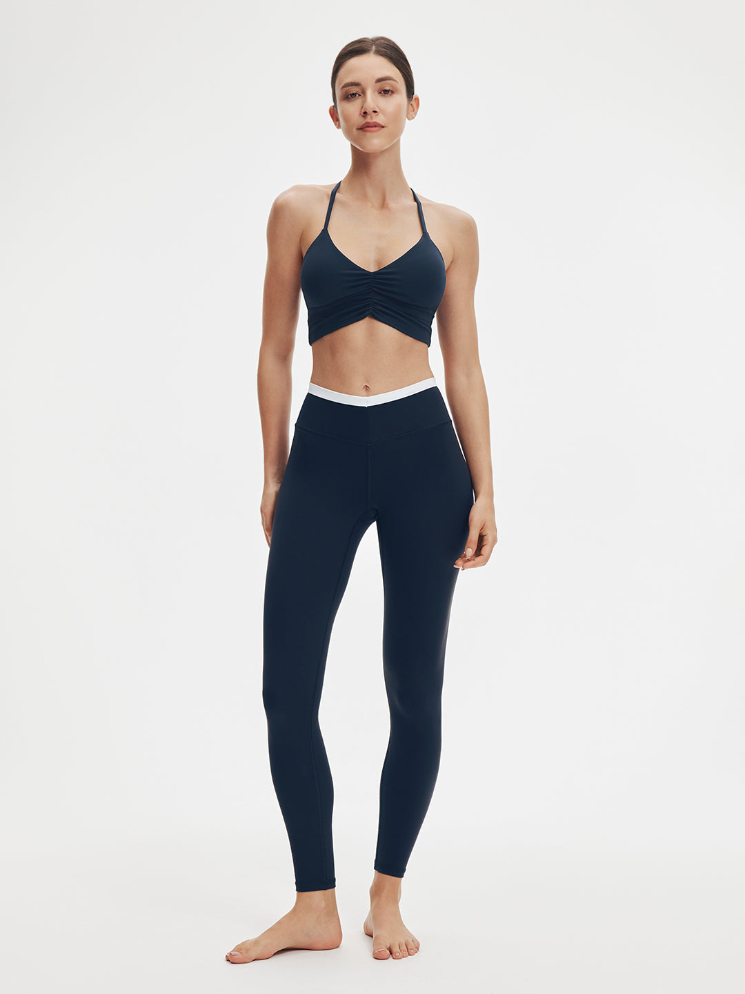 Avenza Contrast V-Waist Legging 25" #Navy
