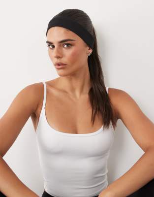 4505 soft touch yoga slim headband in black