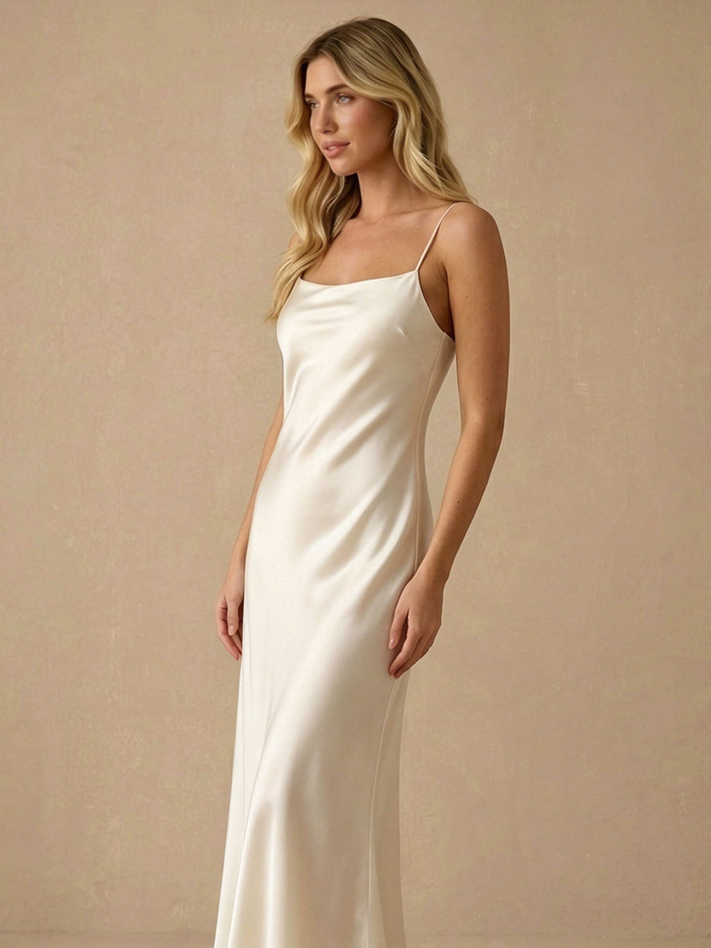 Classic Scoop Neck Mulberry Silk Slip Dress
