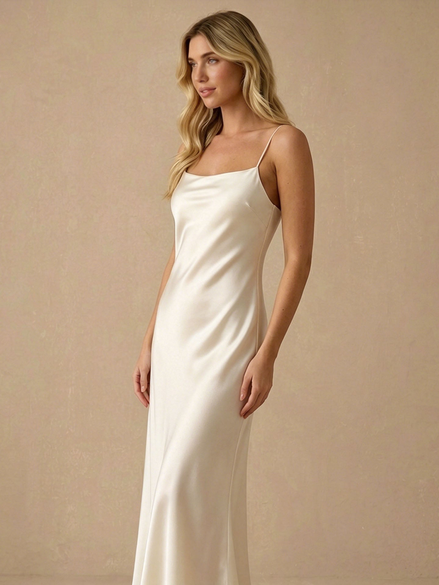 Classic Scoop Neck Mulberry Silk Slip Dress