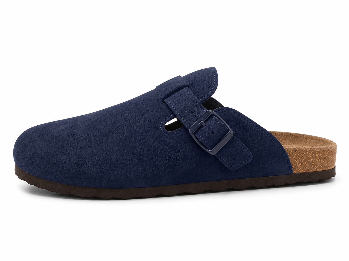 Genuine Suede Clogs #Navy