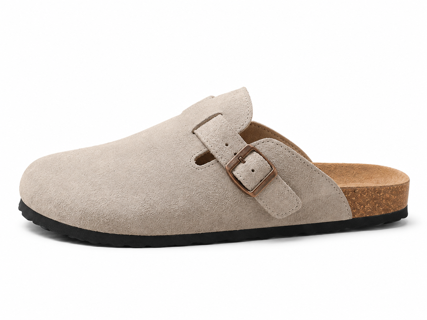 Genuine Suede Clogs #Taupe