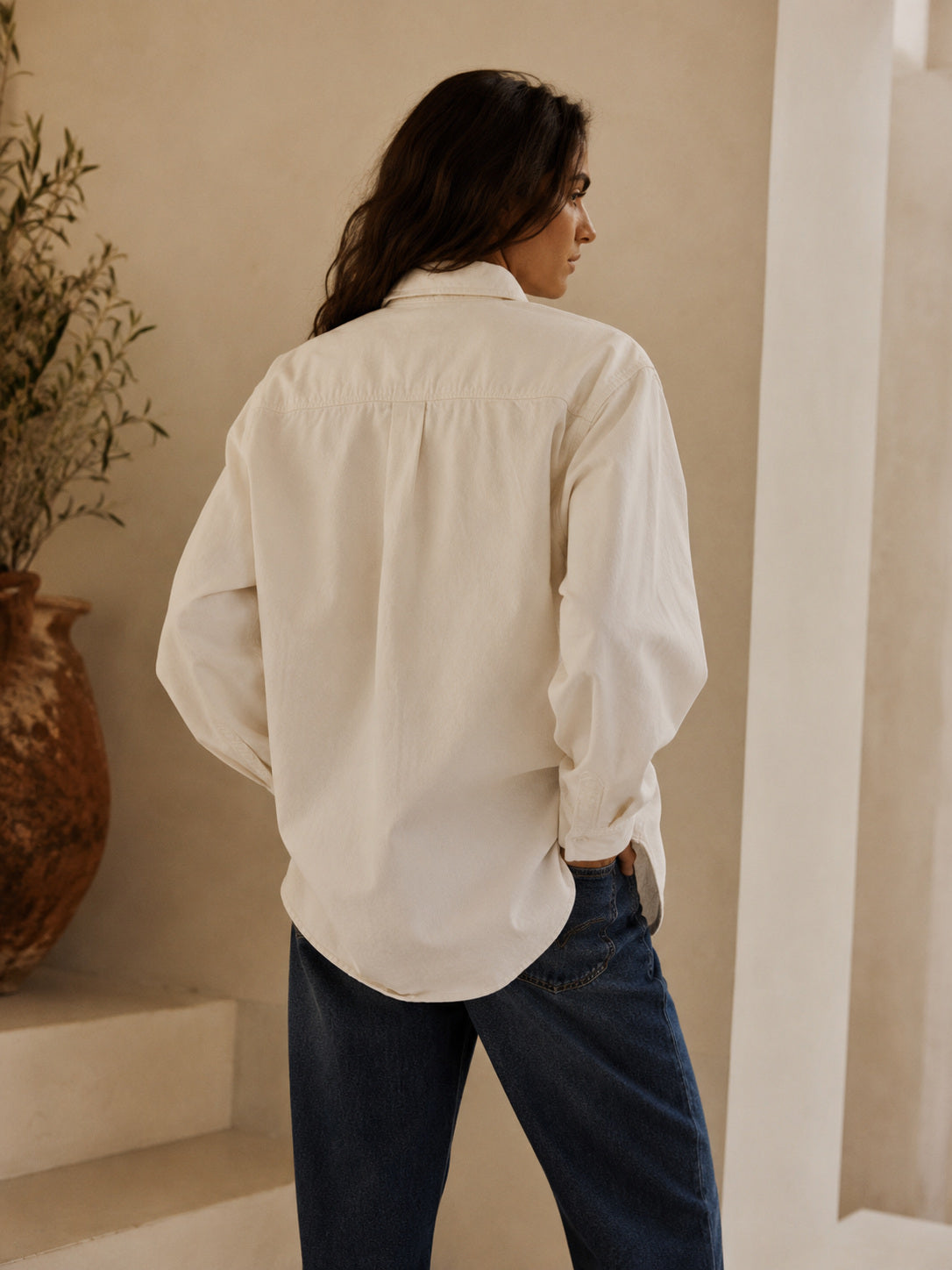 Zip Popover, Broken Twill, Putty