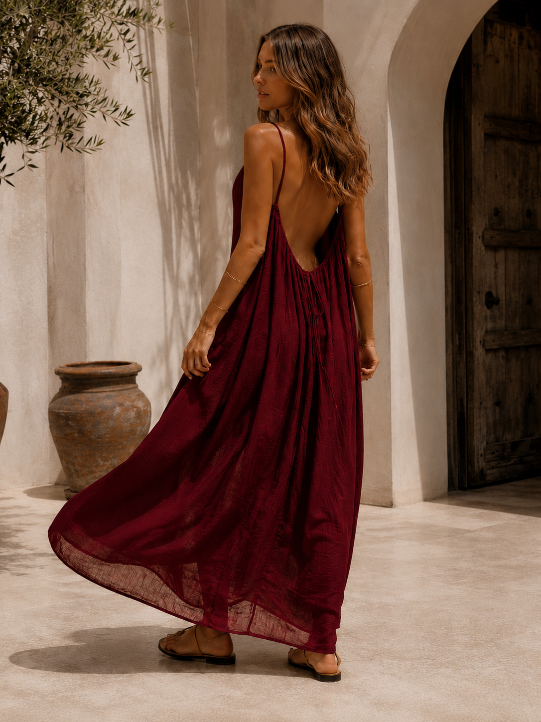 Vestido maxi sin espalda