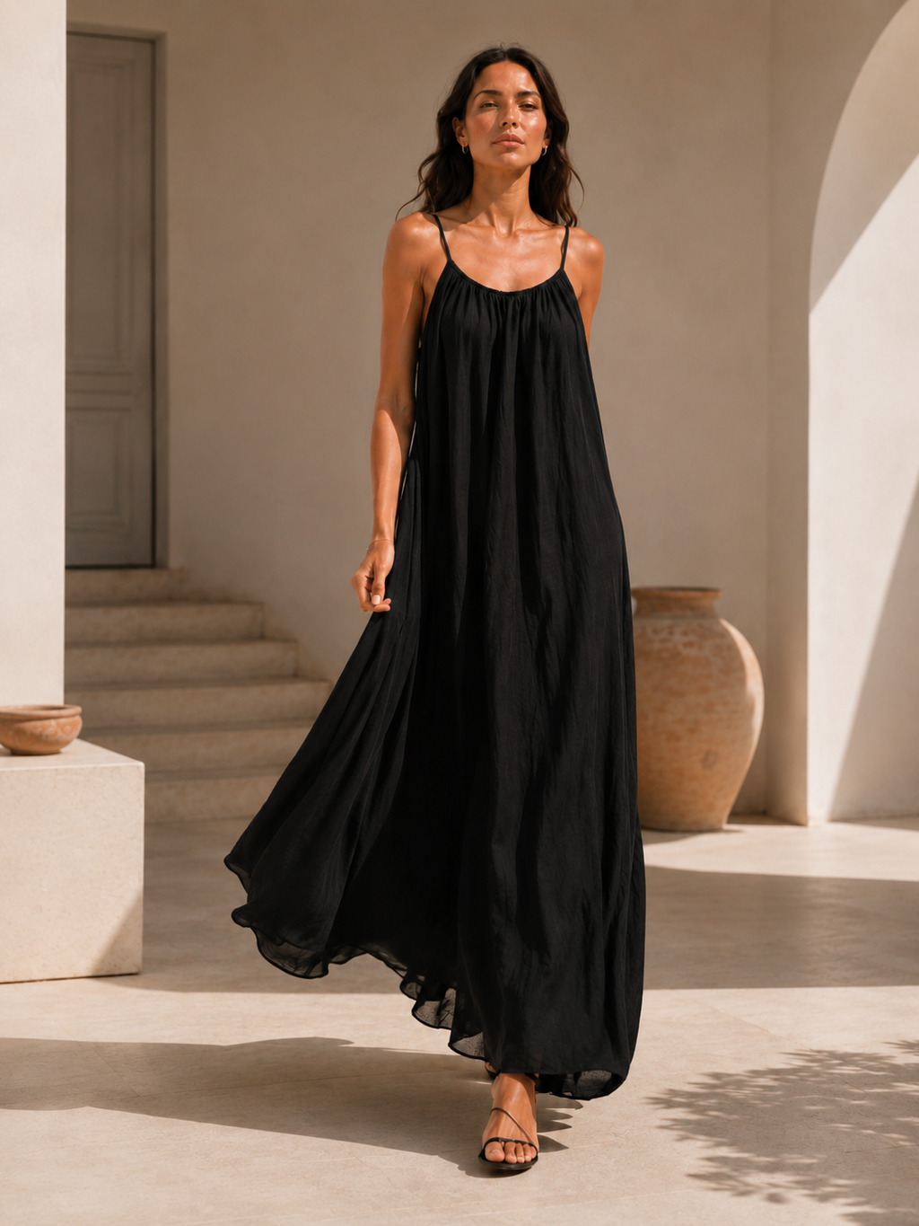 Backless Maxi Dress #Negro