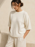 Otis Top, Organic Cotton Bouclé, Ecru