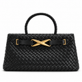Avenza Elora Woven Vegan Leather Bag in Black