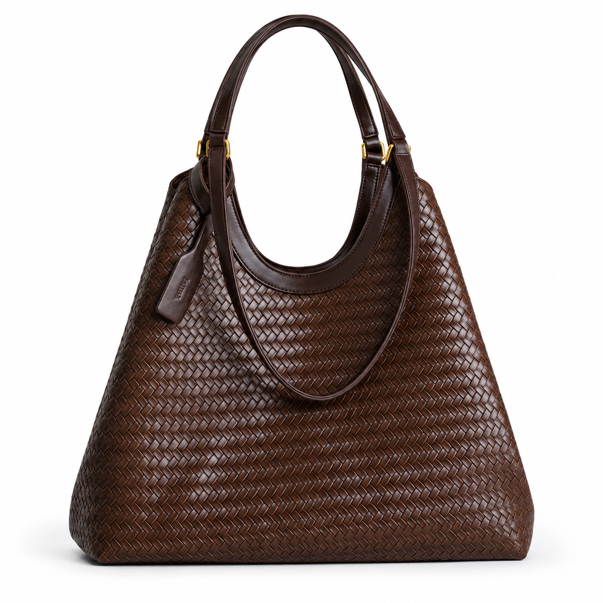 Avenza Noémie Woven Vegan Leather Tote #Coffee