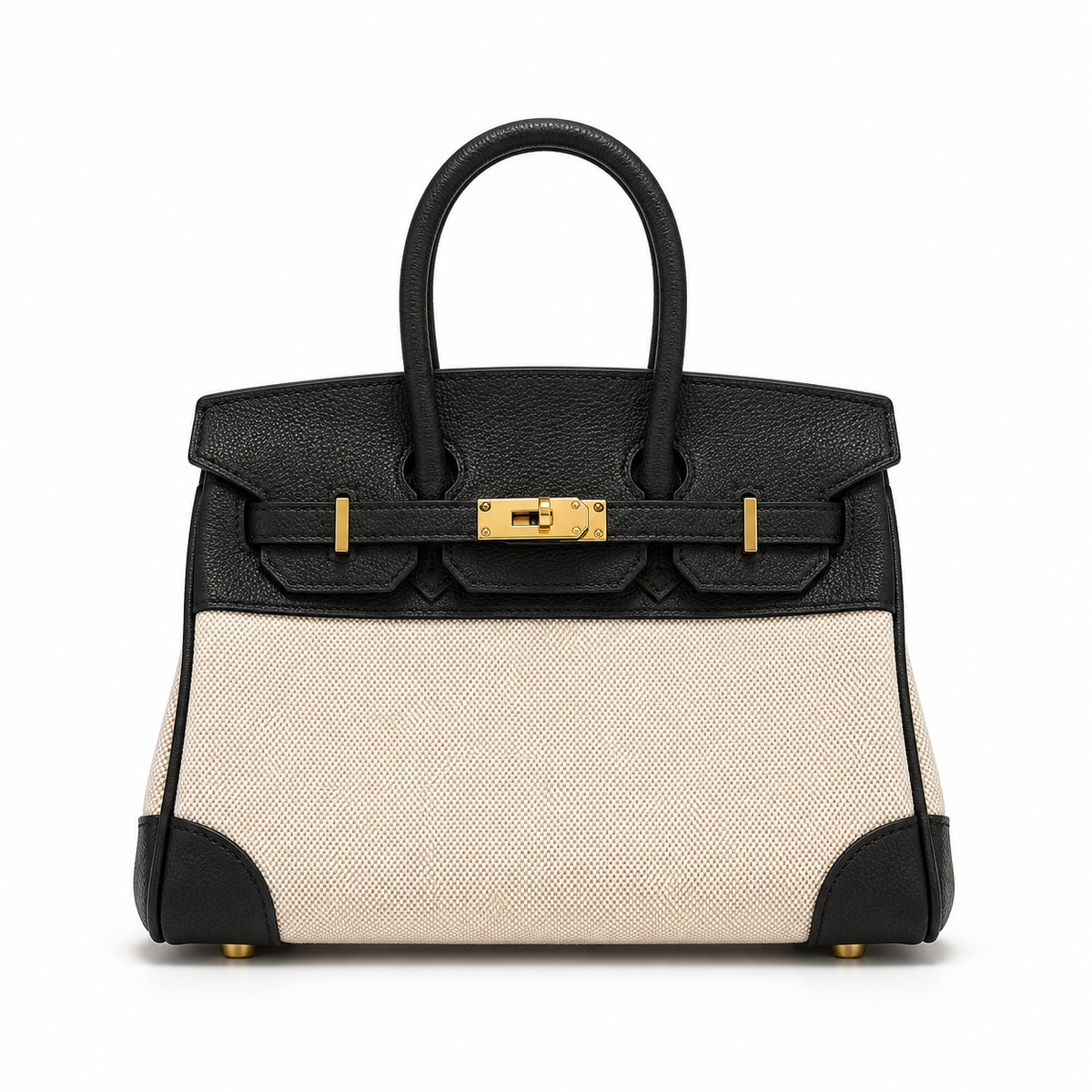 Avenza Beatrix Canvas & Vegan Leather Bag #Black