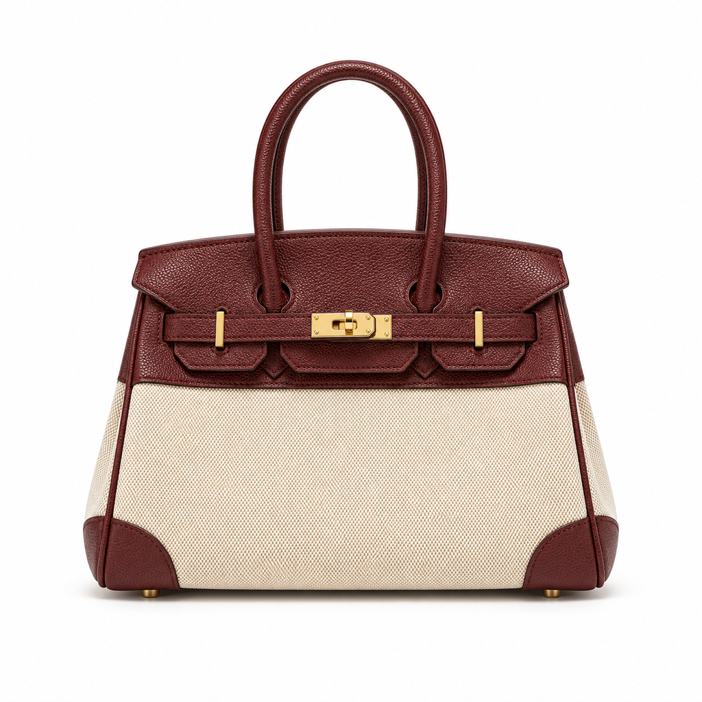Avenza Beatrix Canvas & Vegan Leather Bag #Brown