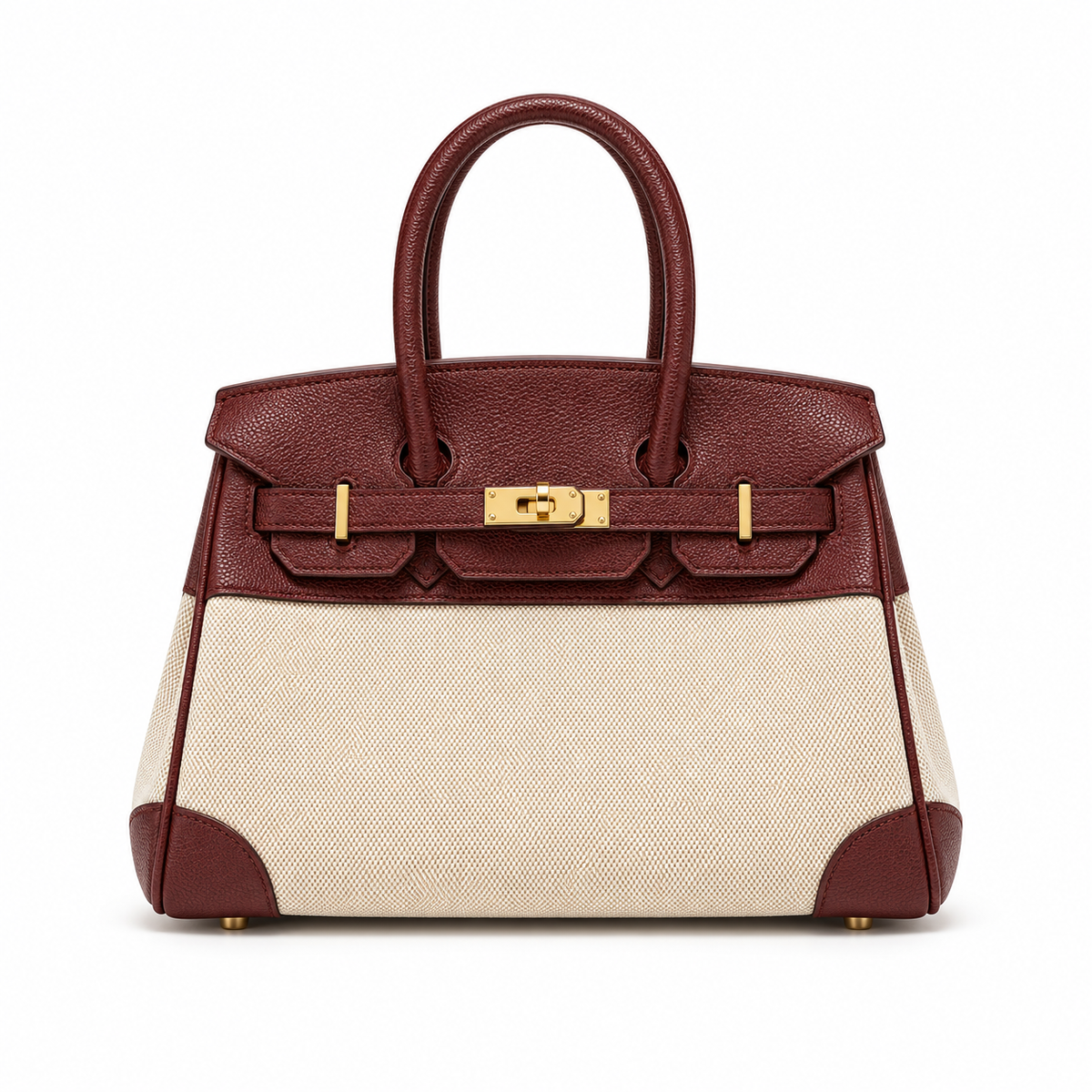Avenza Beatrix Canvas & Vegan Leather Bag #Brown