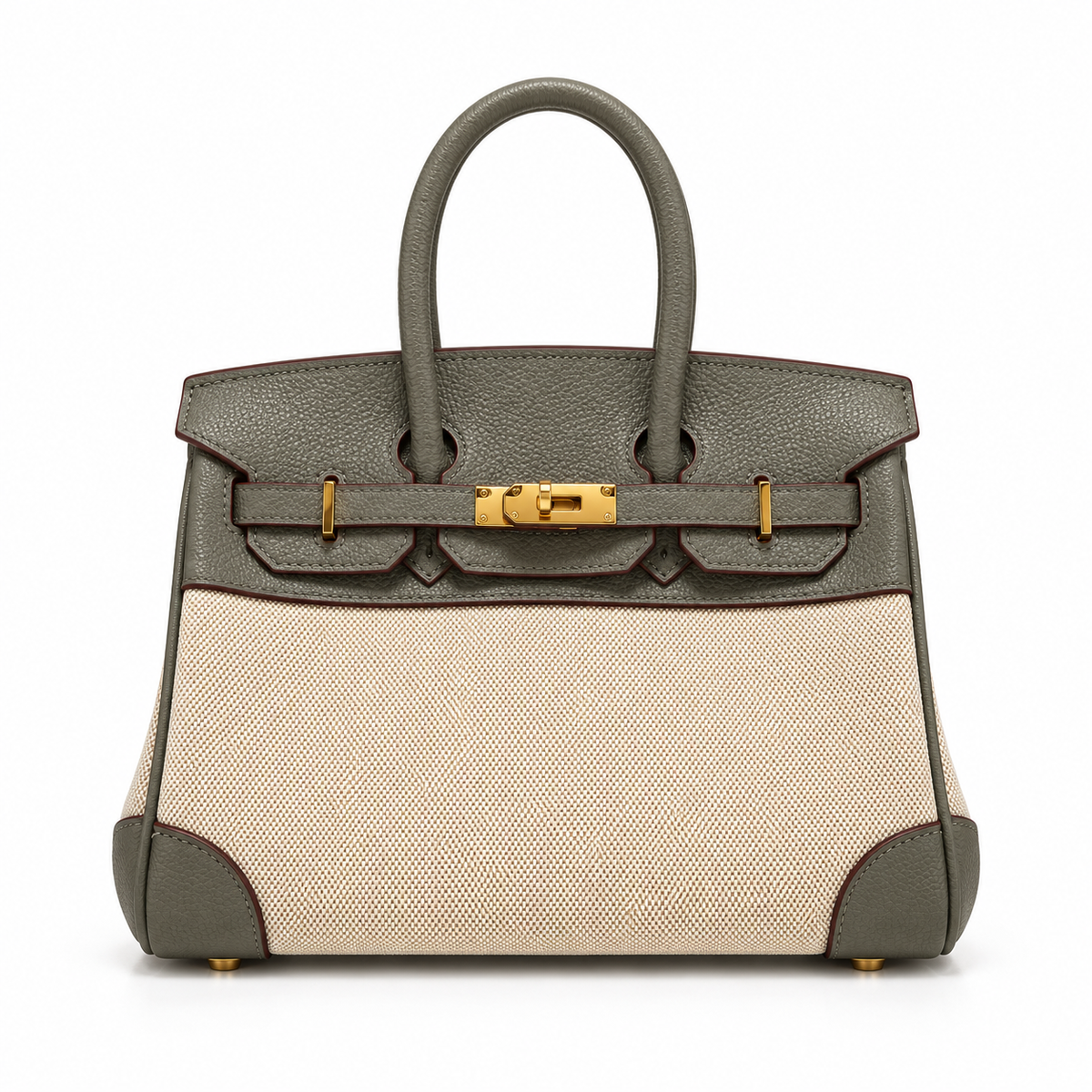 Avenza Beatrix Canvas & Vegan Leather Bag #Forest Green