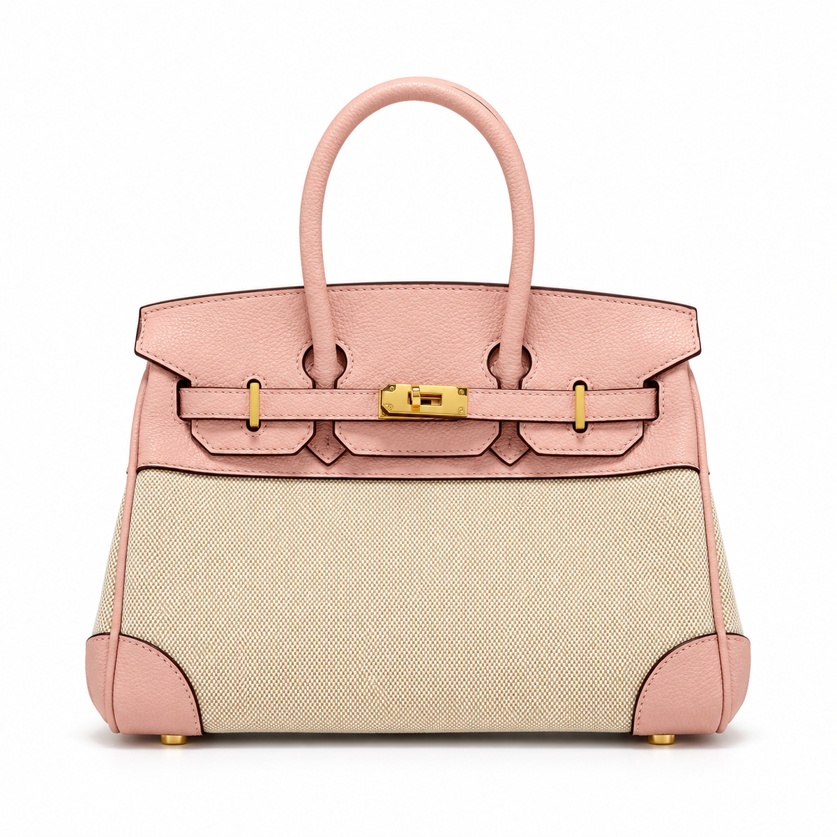 Avenza Beatrix Canvas & Vegan Leather Bag #Pink