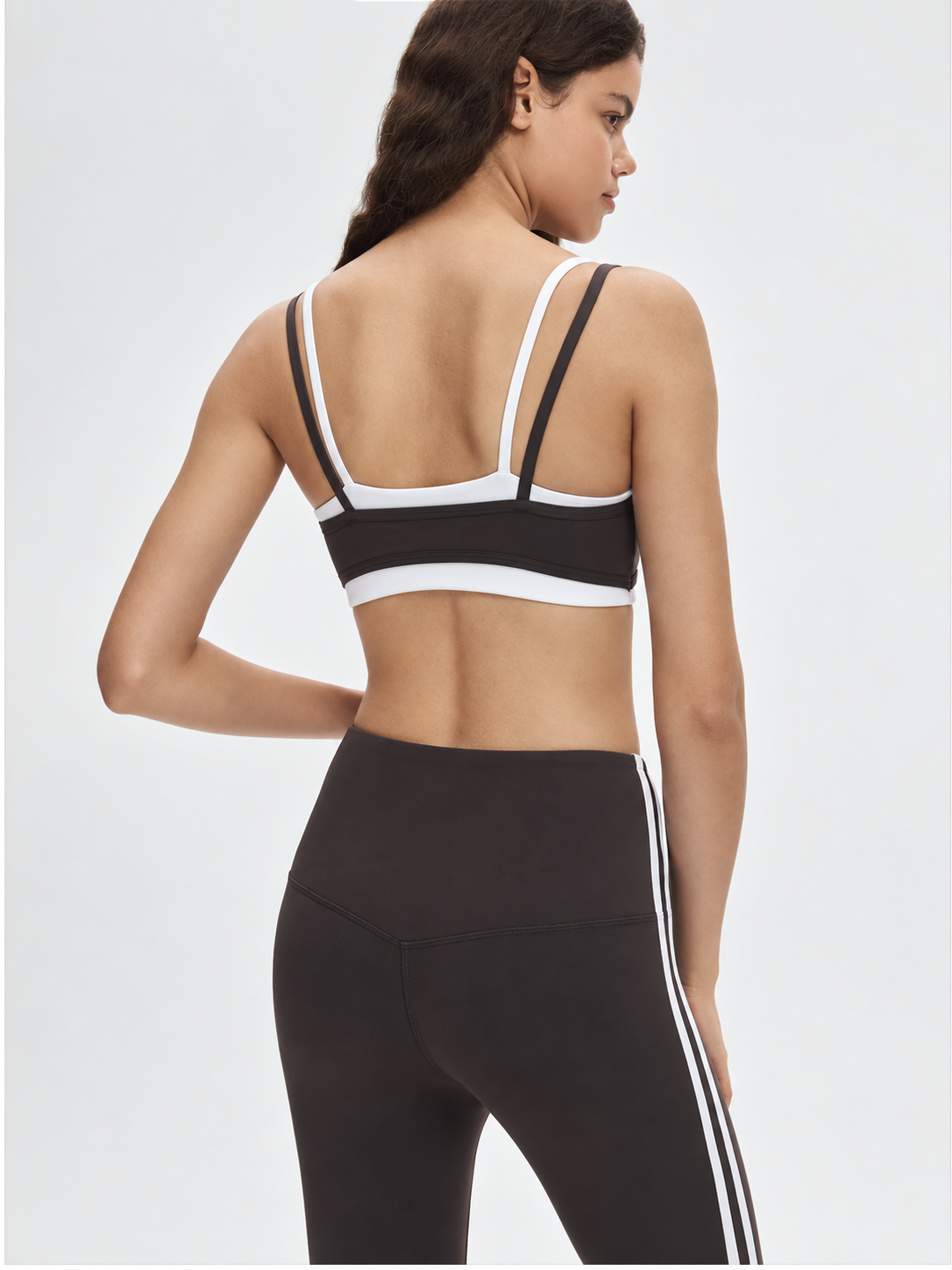 Avenza Contrast Layered Bra back #Mocha