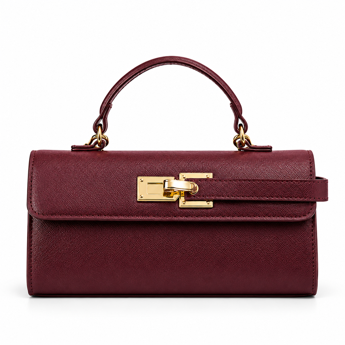 Avenza Celestine Two-Tone Top Handle Bag #Burgundy
