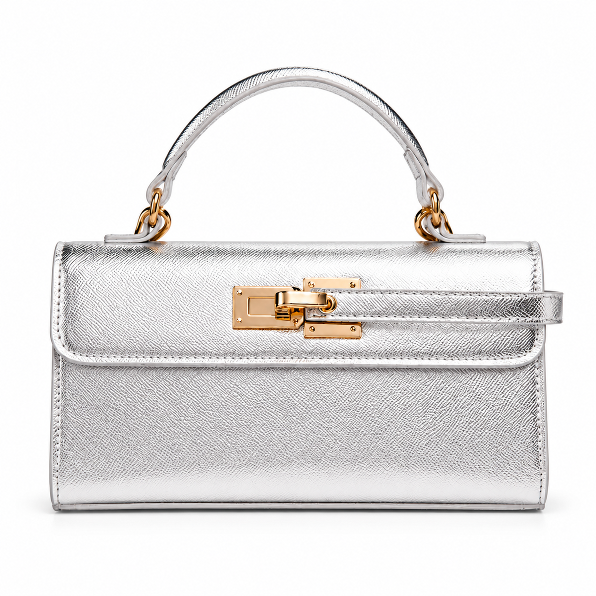 Avenza Celestine Two-Tone Top Handle Bag #Silver