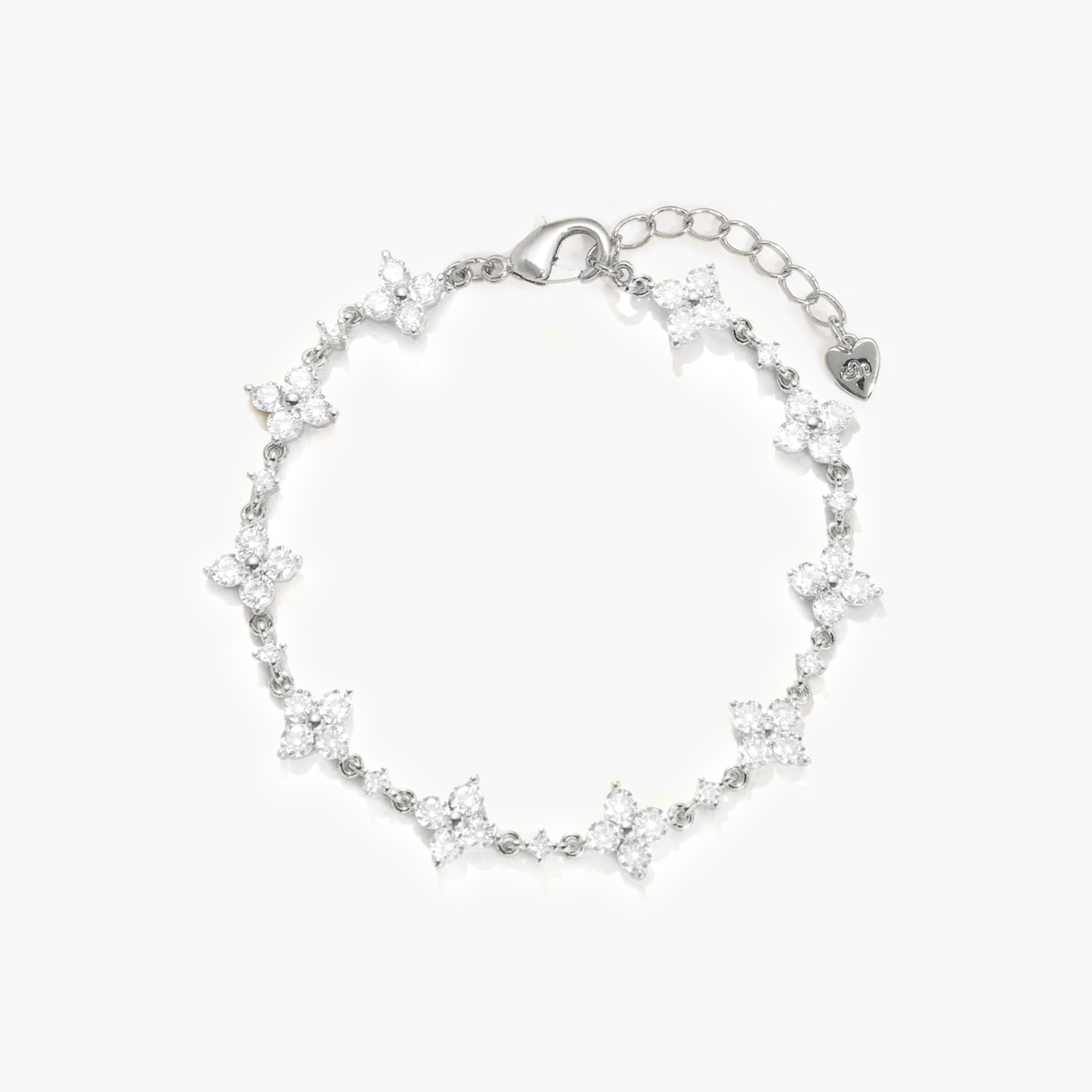 Sparkle Clover Bracelet #Silver