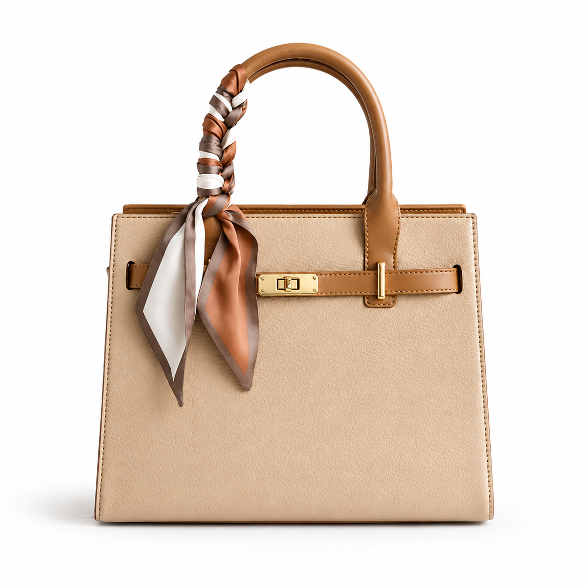 Avenza Élan Structured Vegan Leather Bag #Khaki