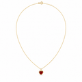 Carnelian Stone Heart Necklace
