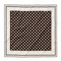 Cream and brown polka dot neck tie in brown