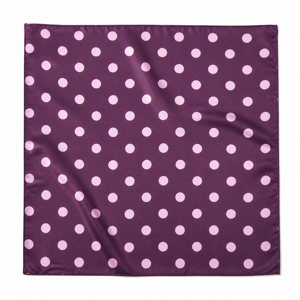Polka Dot Satin Head Scarf