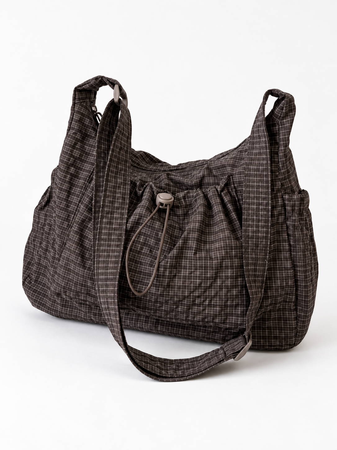 Slouchy Vegan Leather Hobo Bag #Chocolate