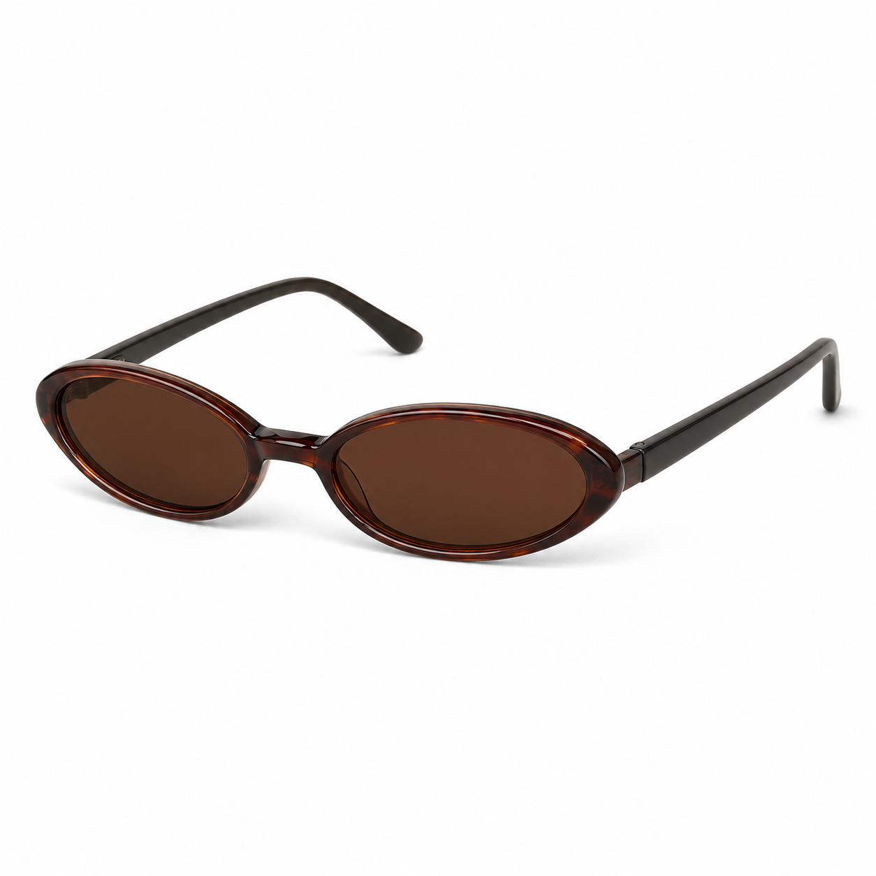 Vintage 90s Oval Sunglasses in Brown