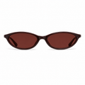 Slim Oval Sunglasses in Milky Brown