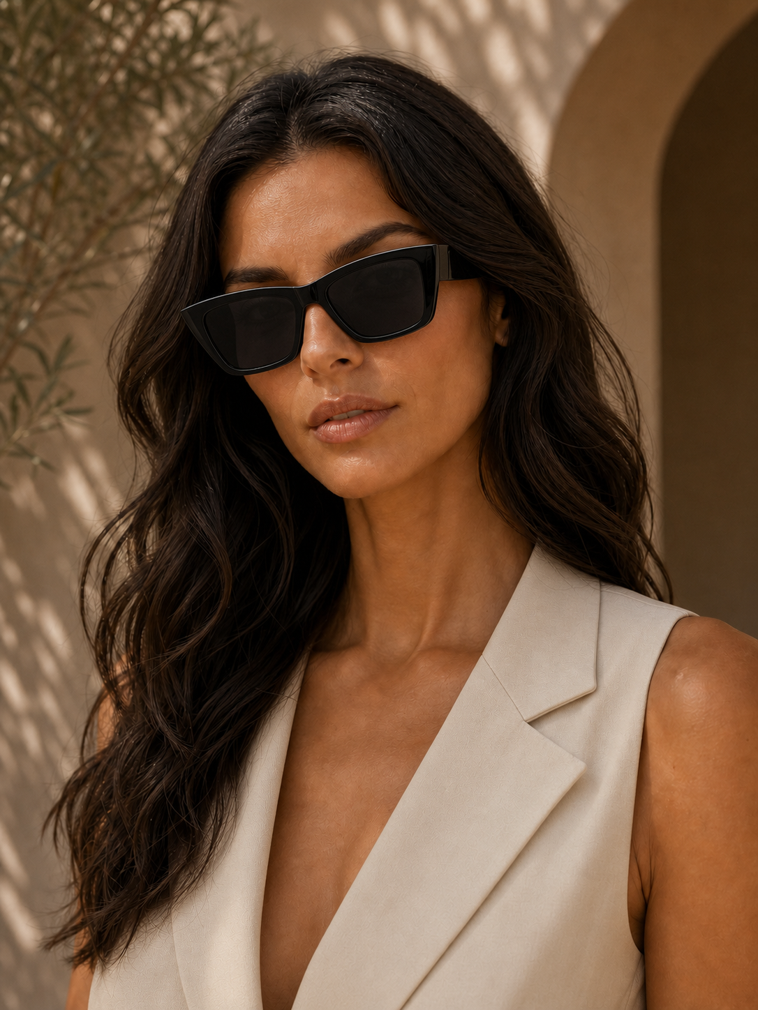 Cat Eye Sunglasses in Black