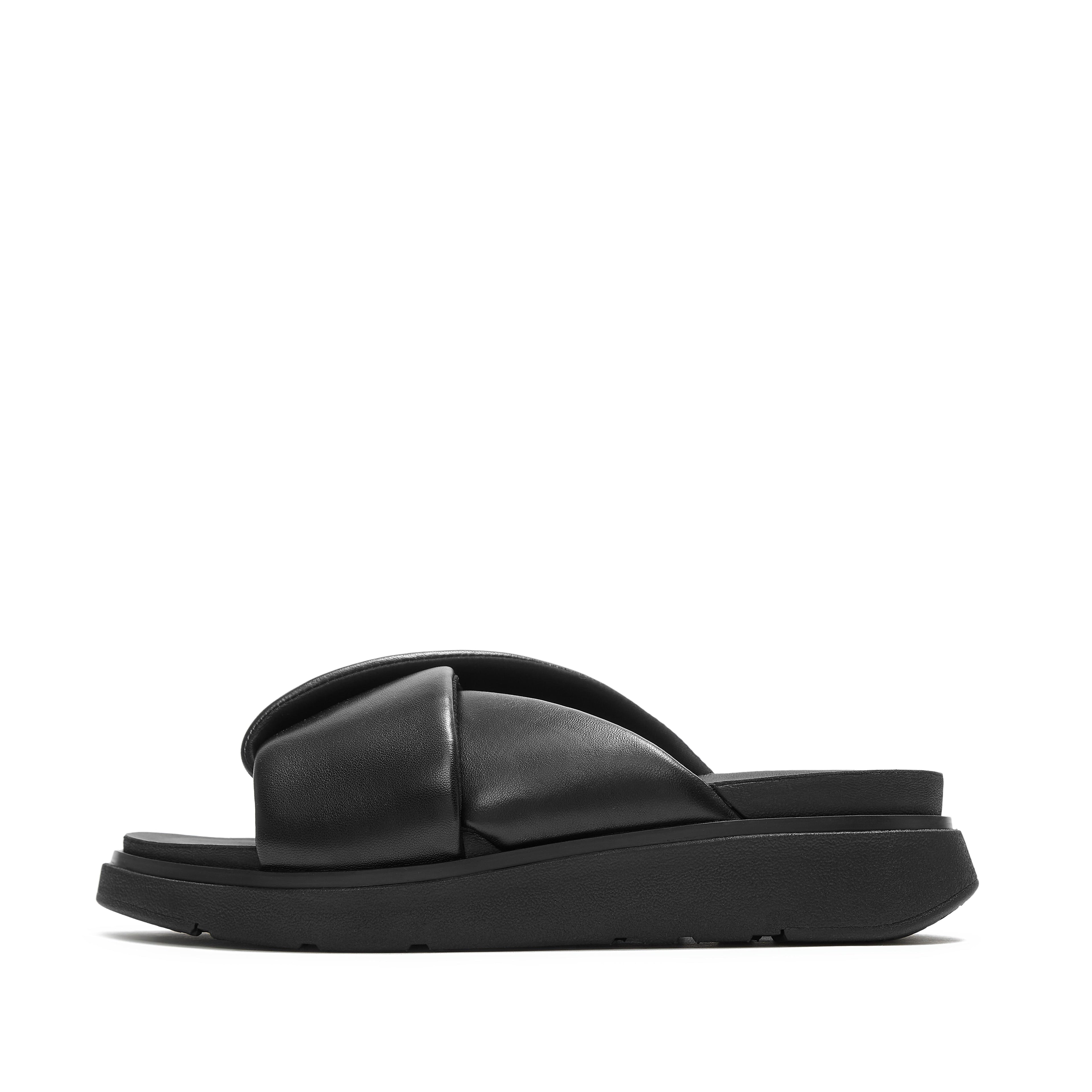 Women's Gen-Ff Folded-Leather Leather Slides