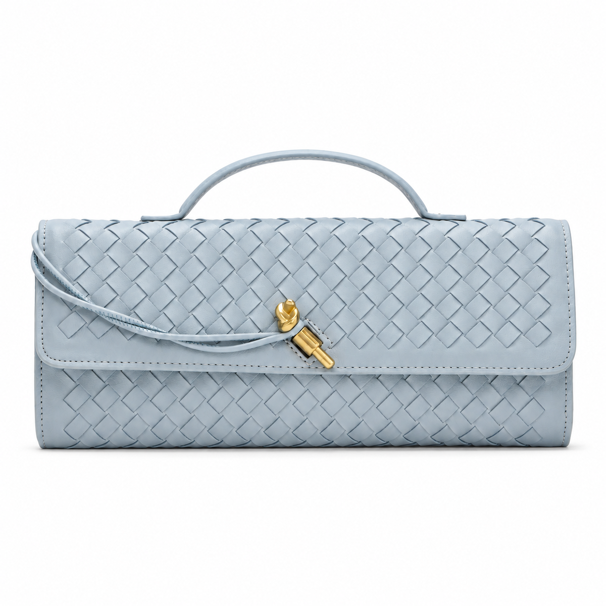 Avenza Isadora Woven Vegan Leather Bag #Blue