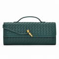 Avenza Isadora Woven Vegan Leather Bag #Forest Green