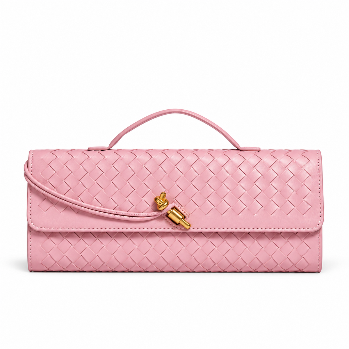 Avenza Isadora Woven Vegan Leather Bag #Pink