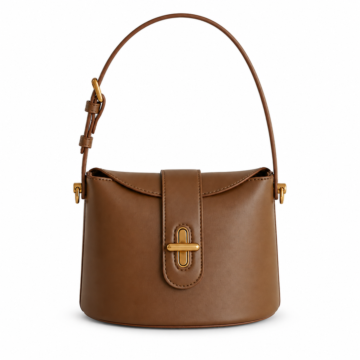 Avenza Noelle Vegan Leather Shoulder Bag #Brown