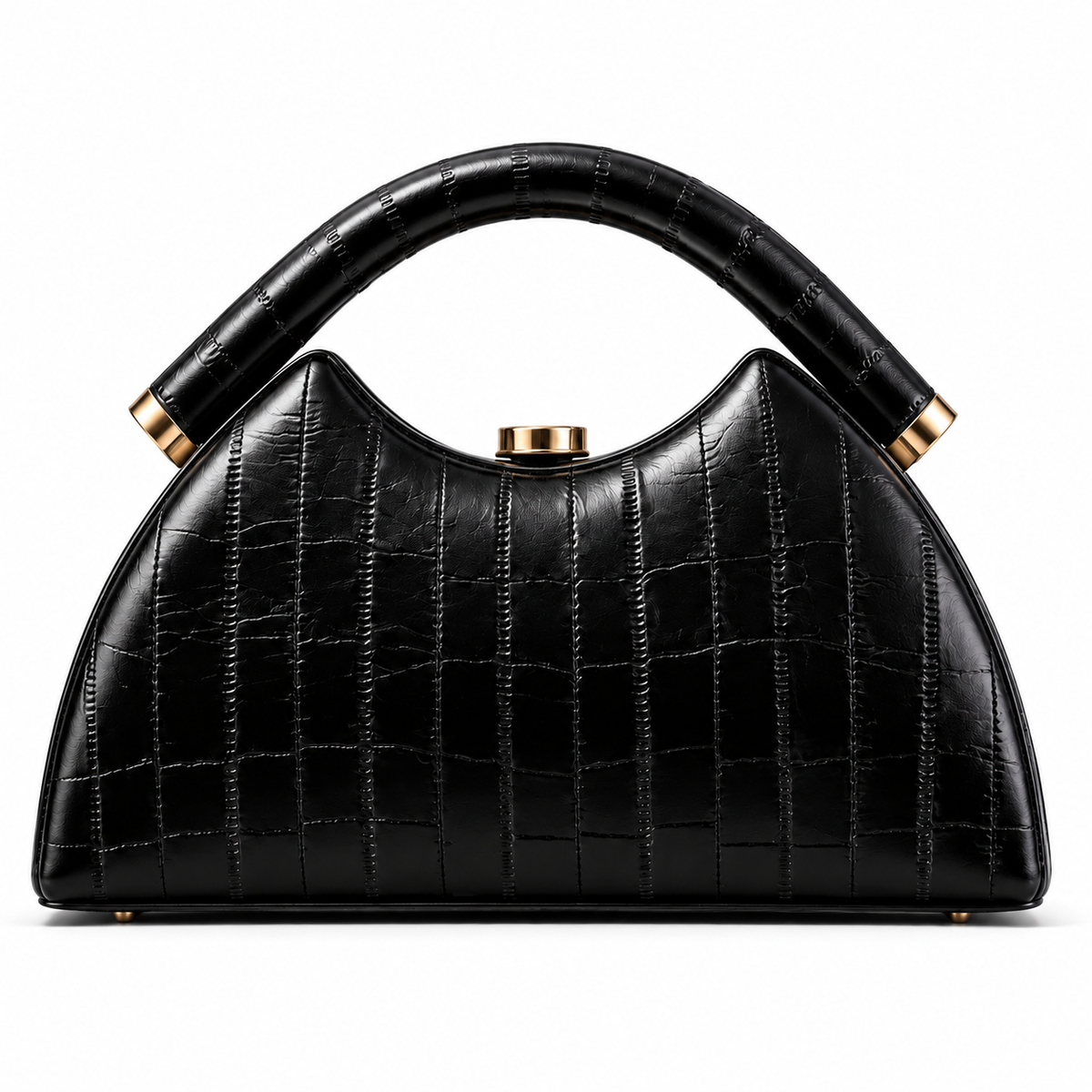 Avenza Rosalie Textured Vegan Leather Bag #Black