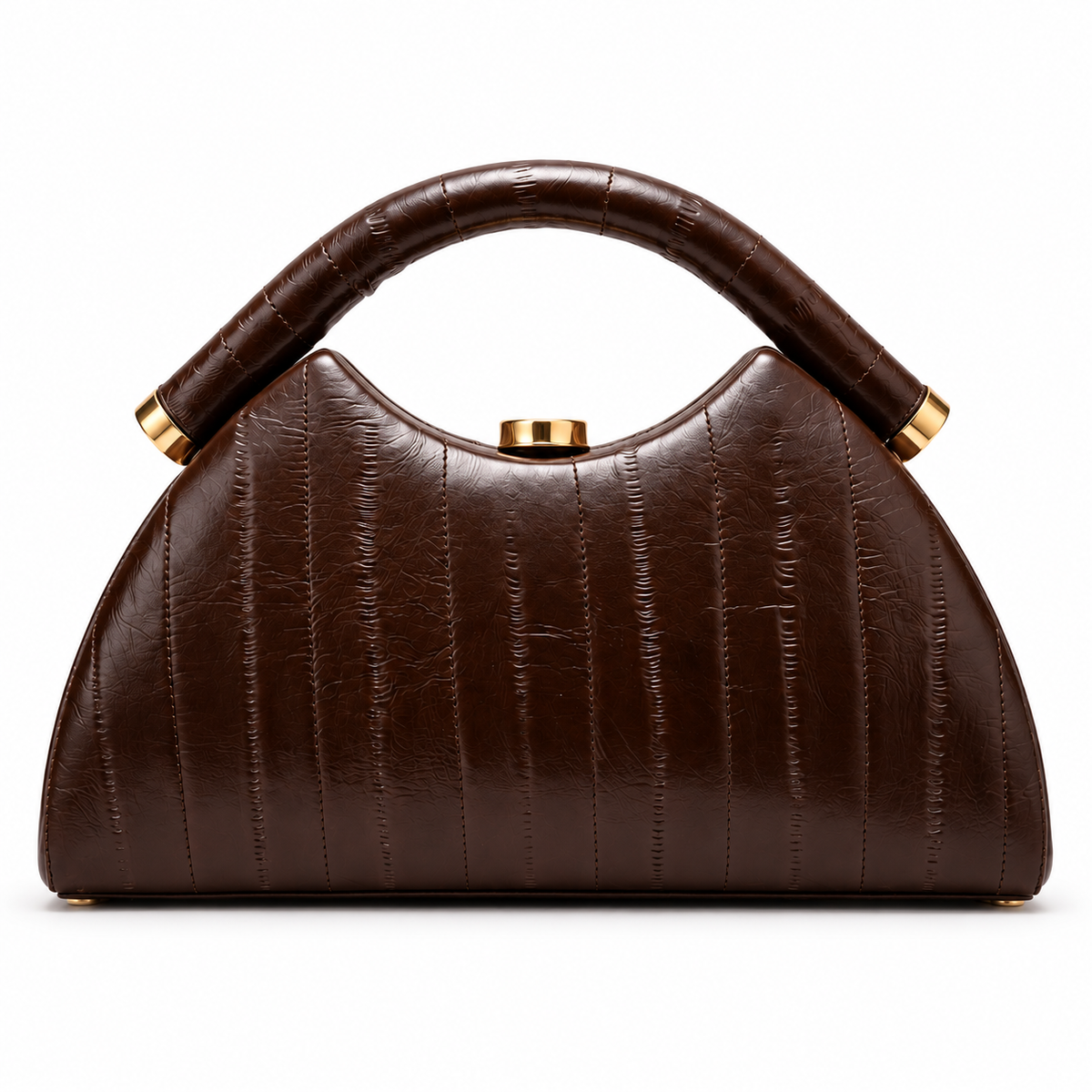 Avenza Rosalie Textured Vegan Leather Bag #Coffee