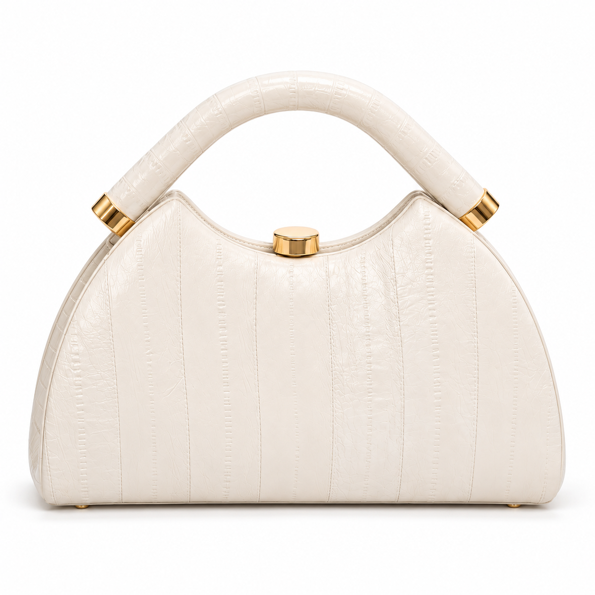 Avenza Rosalie Textured Vegan Leather Bag #White