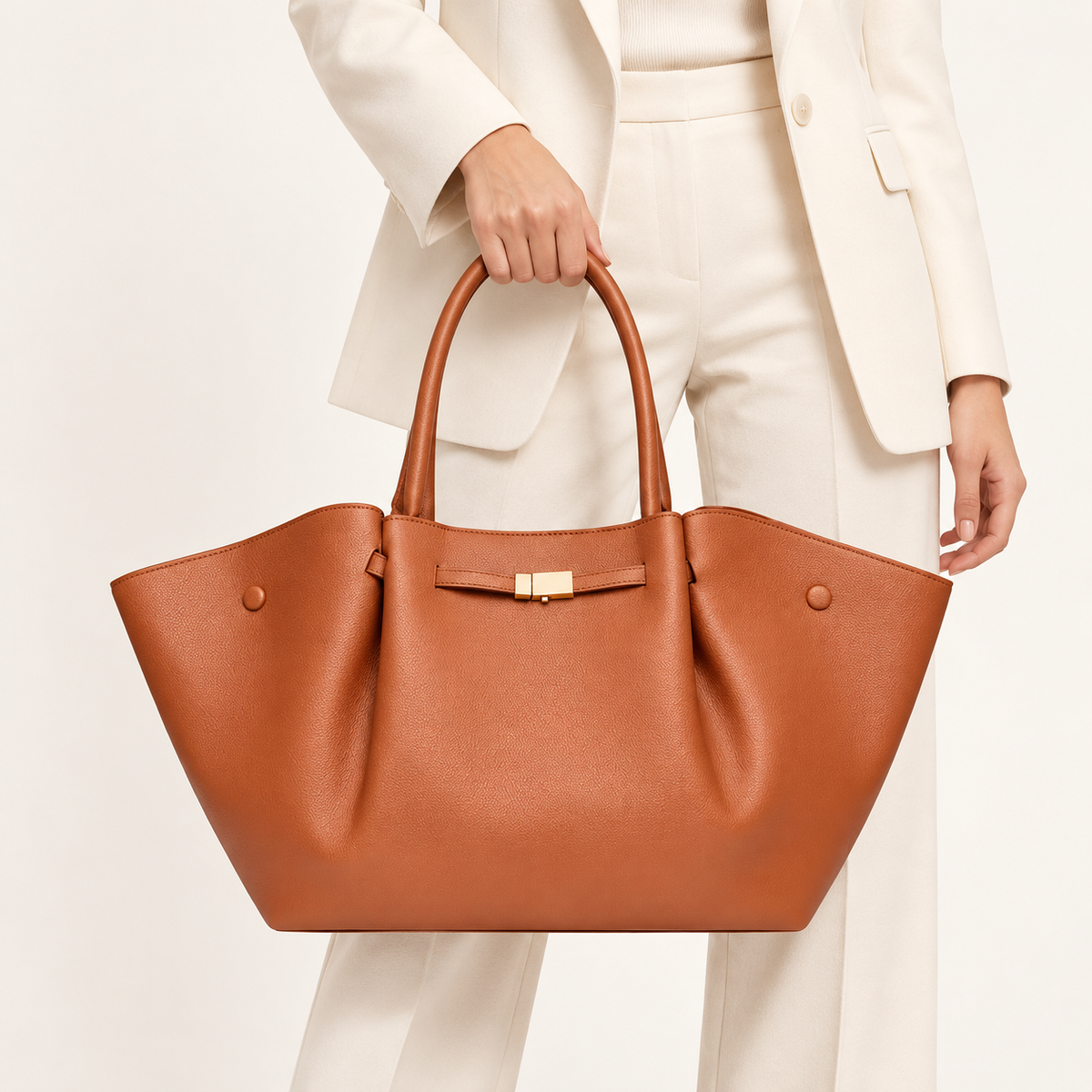Avenza Vivienne Genuine Leather Tote #Brown
