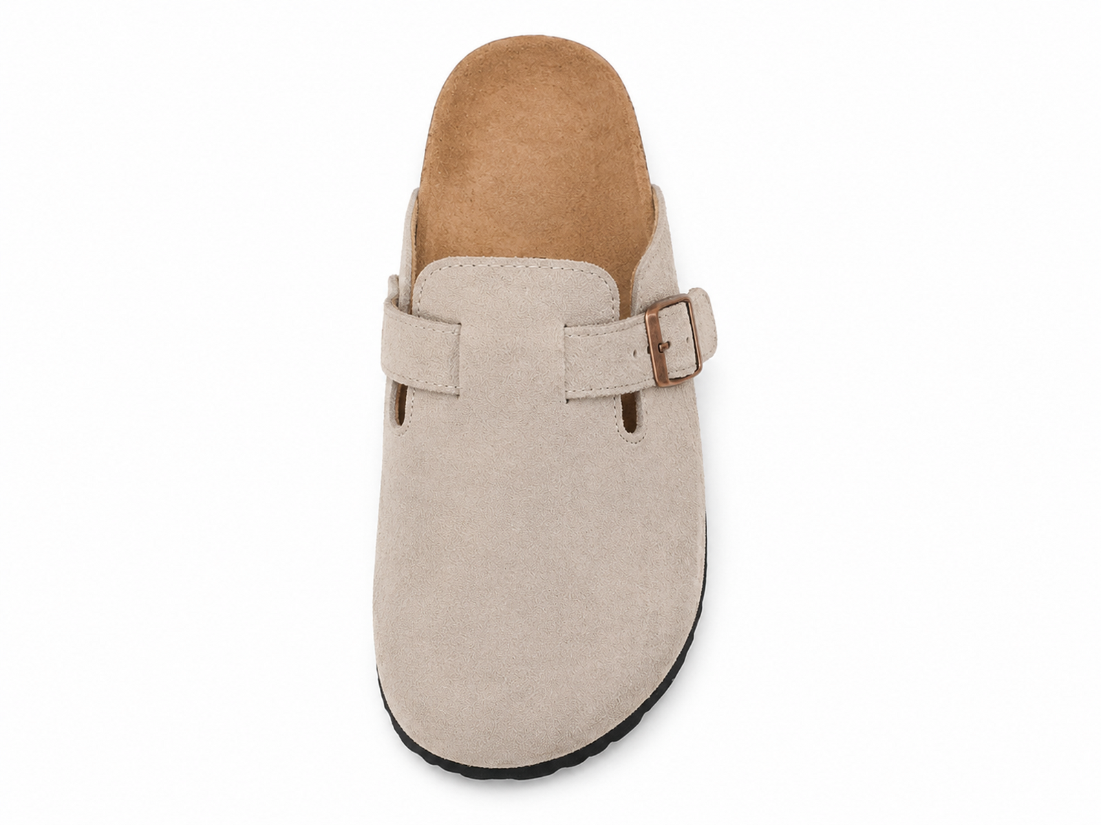 Genuine Suede Clogs #Taupe